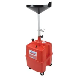 Lincoln Lubrication Portable Plastic Fluid Waste Dra with 40"-77" Adjustable Funnel