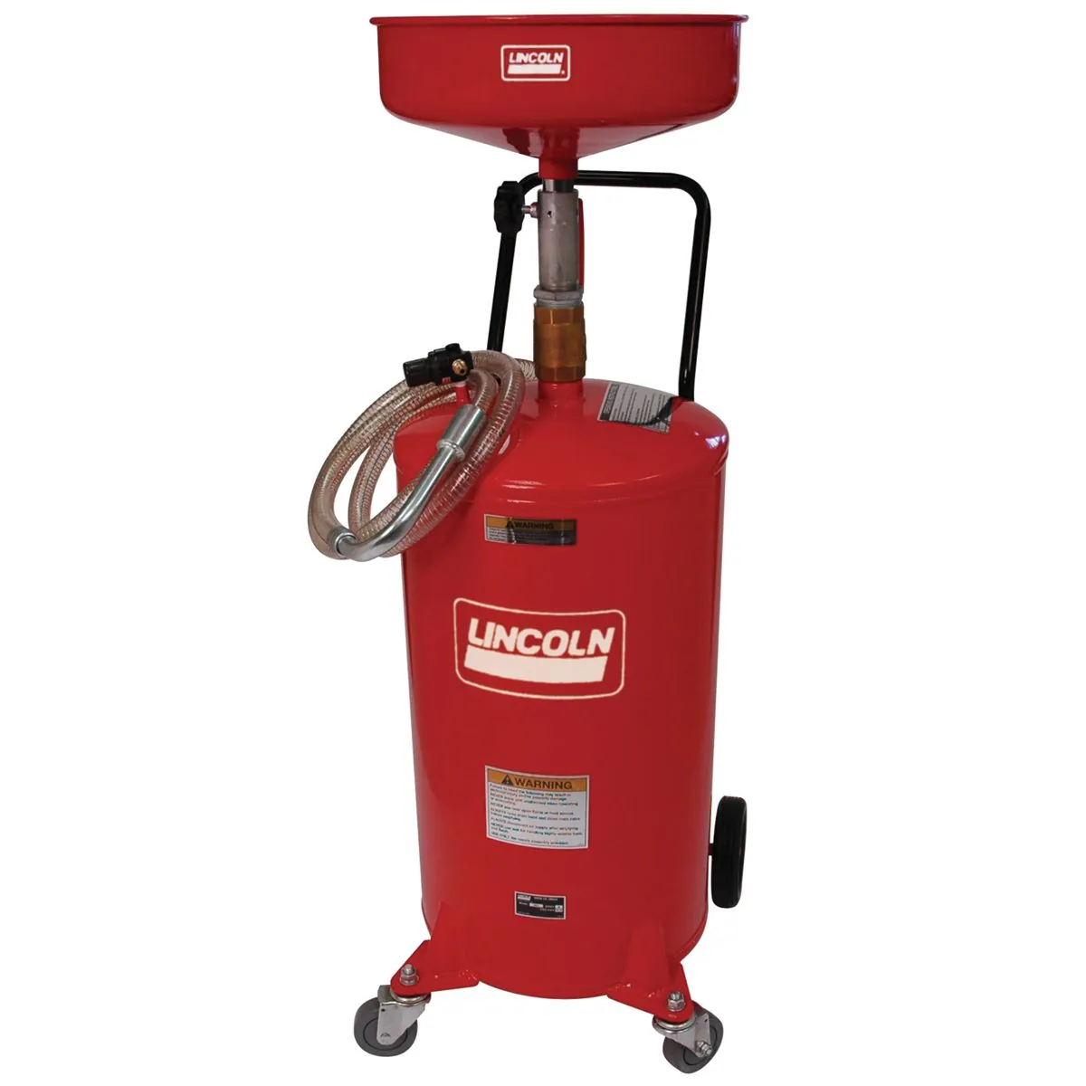Lincoln Lubrication Pressurized 18 Gallon Portable Fluid Drain Tank with 14" Bowl