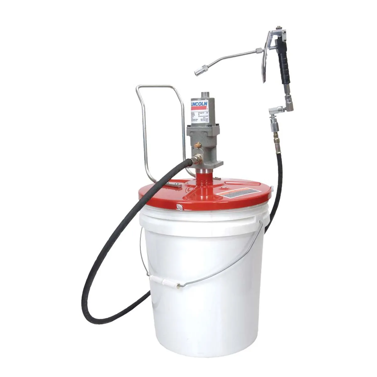 Lincoln Lubrication Portable Pneumatic Grease Pump, Fits 25-50 lbs. Pails, 40:1 Ratio