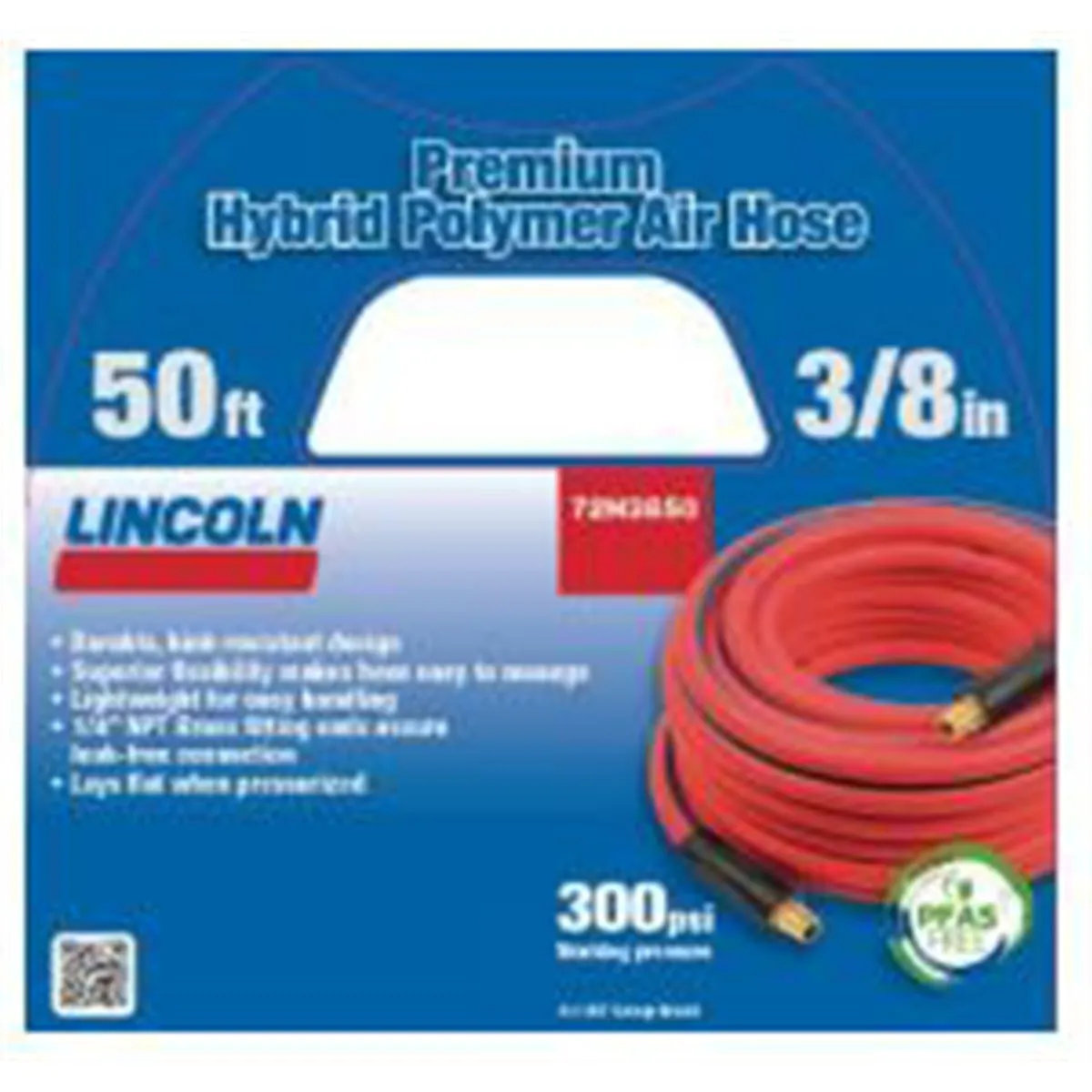 Lincoln Lubrication 50 FT 3/8' Air/Water Hybrid Polymer Replacement hose(83753)