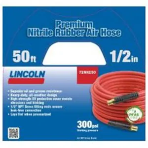 Lincoln Lubrication 50 FT 1/2' Air/Water Replacement hose(83754) - Nitrile