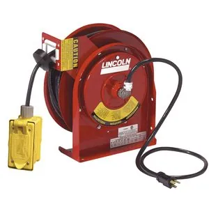 Lincoln Lubrication 45FT HD REEL DUPLEX OUTLET BOX GFCI (F)