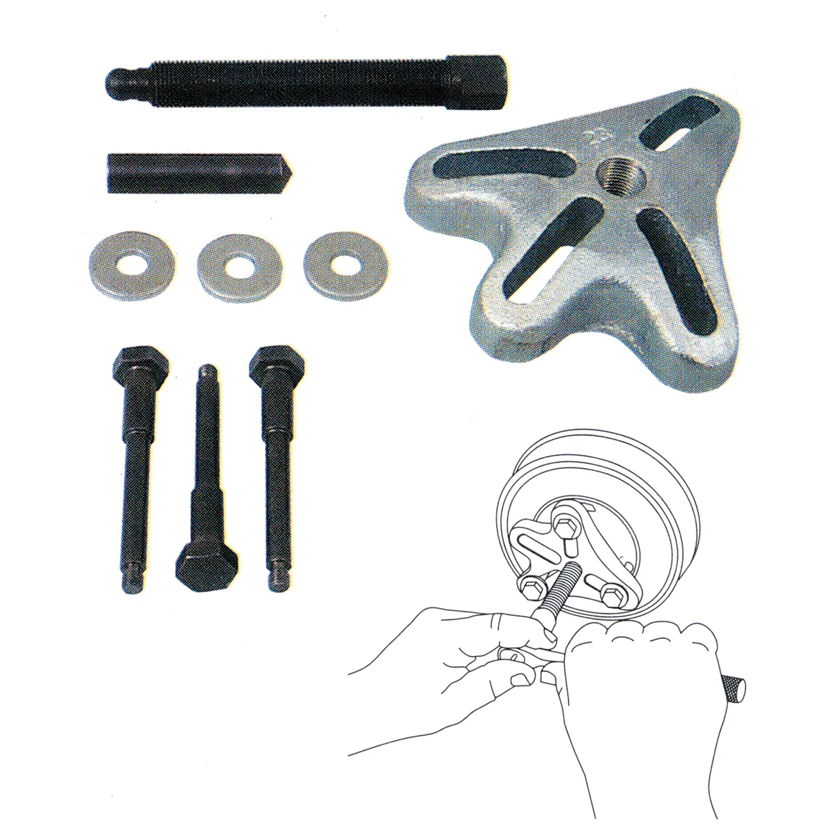 Lisle HARMONIC BALANCER PULLER FOR GM