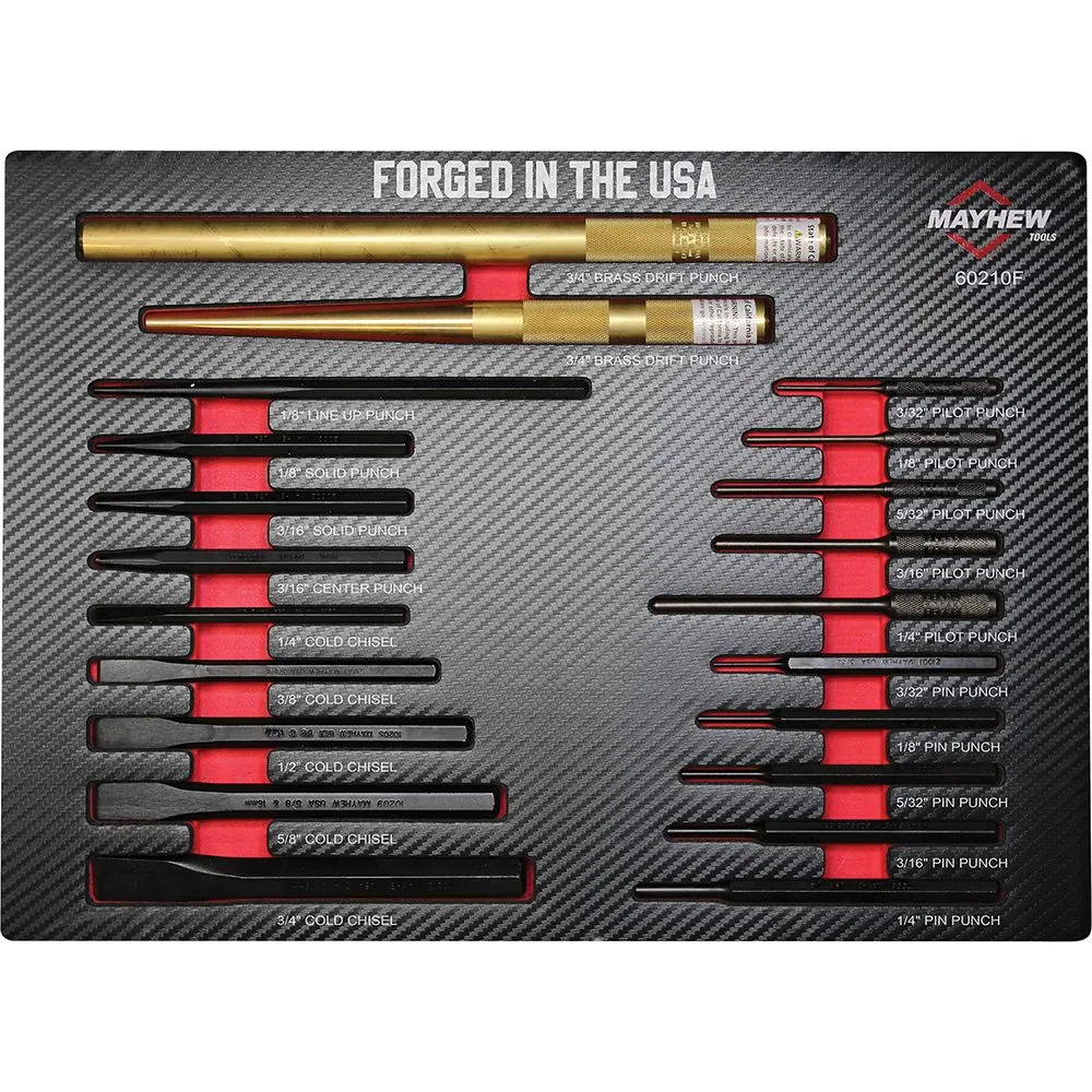 21 PC Punch & Chisel Foam Set
