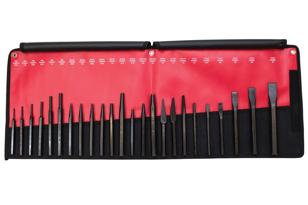 24 Pc. Punch and Chisel Set