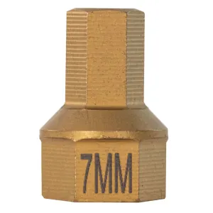 Mayhew 7 MM Metric Hex Dual Drive Bit, 7/16" Drive