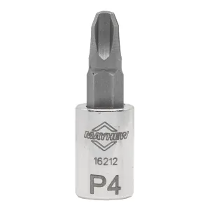 Mayhew Mayhew No. 4 Phillips&reg; Short Insert Socket Bit, 1/4-Inch Drive