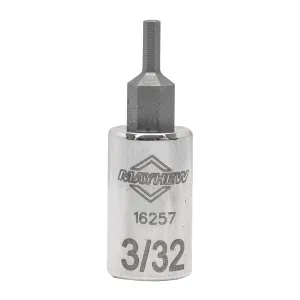 Mayhew Mayhew 3/32-Inch SAE Hex Short Insert Socket Bit, 1/4-Inch Drive