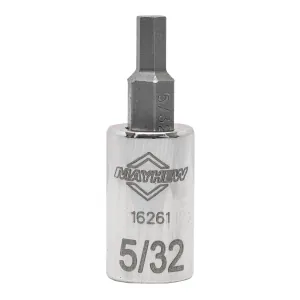 Mayhew Mayhew 5/32-Inch SAE Hex Short Insert Socket Bit, 1/4-Inch Drive