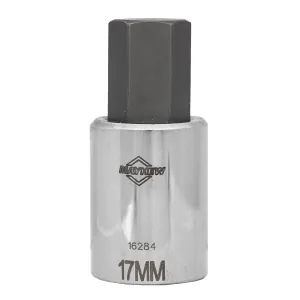 Mayhew Mayhew 17 M Metric Hex Short Insert Socket Bit, 1/2-Inch Drive