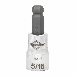Mayhew Mayhew 5/16-Inch SAE Ball Hex Short Insert Socket Bit, 3/8-Inch Drive