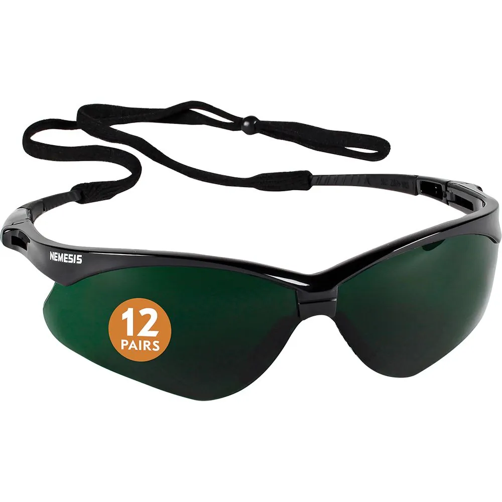 KleenGuardTM NemesisTM Safety Glasses- IRUV5 Lenses, Black Frame