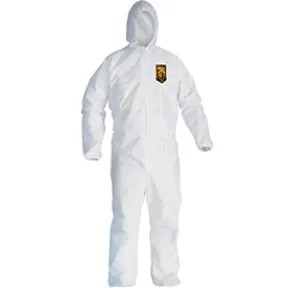 COVERALL KLEENGUARD A20 2XLARGE HOOD ELAS BK WR