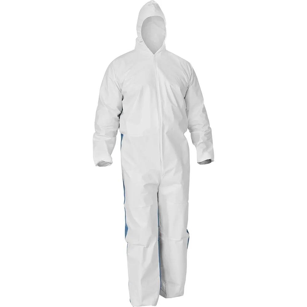COVERALL KLEENGUARD A20 LARGE BLUE HOOD ELAS B W