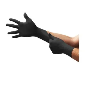 Black Dragon Powder-Free Latex Examination Gloves, Black, XS