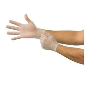 Derma Free Powder-Free Vinyl Examination Gloves, Clear, Large