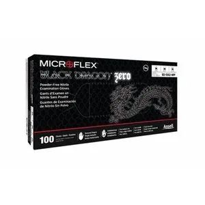 Microflex BLACK DRAGON ZERO PF NITRILE EXAM GLOVES XXL