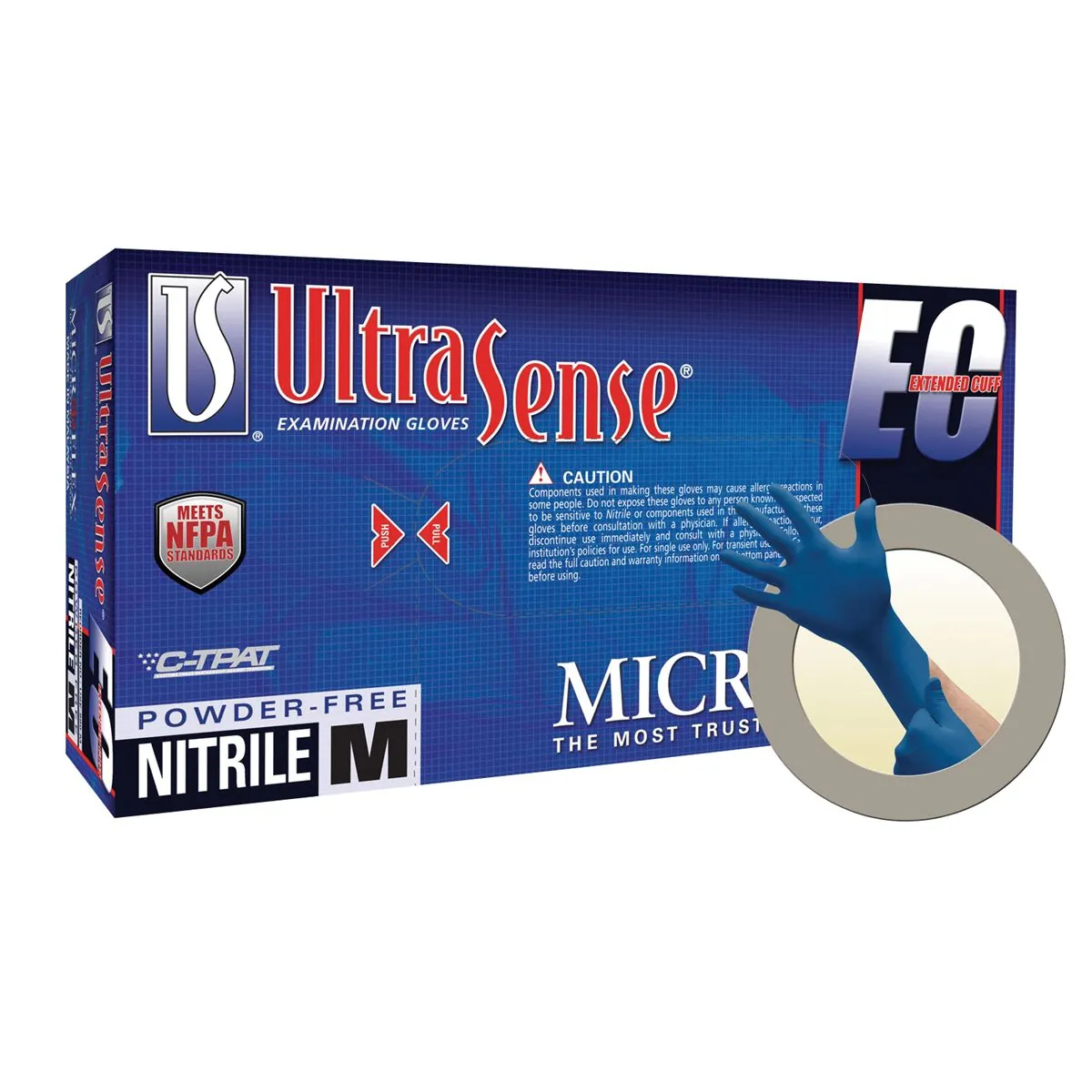 Microflex ULTRASENSE EC NITRILE GLOVES M 100PK