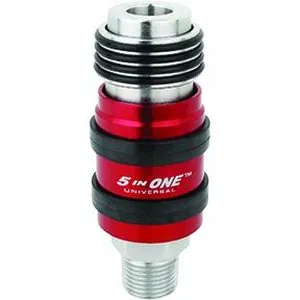 5 In ONE Universal Safety Exhaust Quick Connect Coupler 3/8" NPT, Male