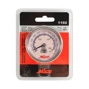 Milton Industries Gage 1/4" NPT, 0-300 PSI - Center Mount