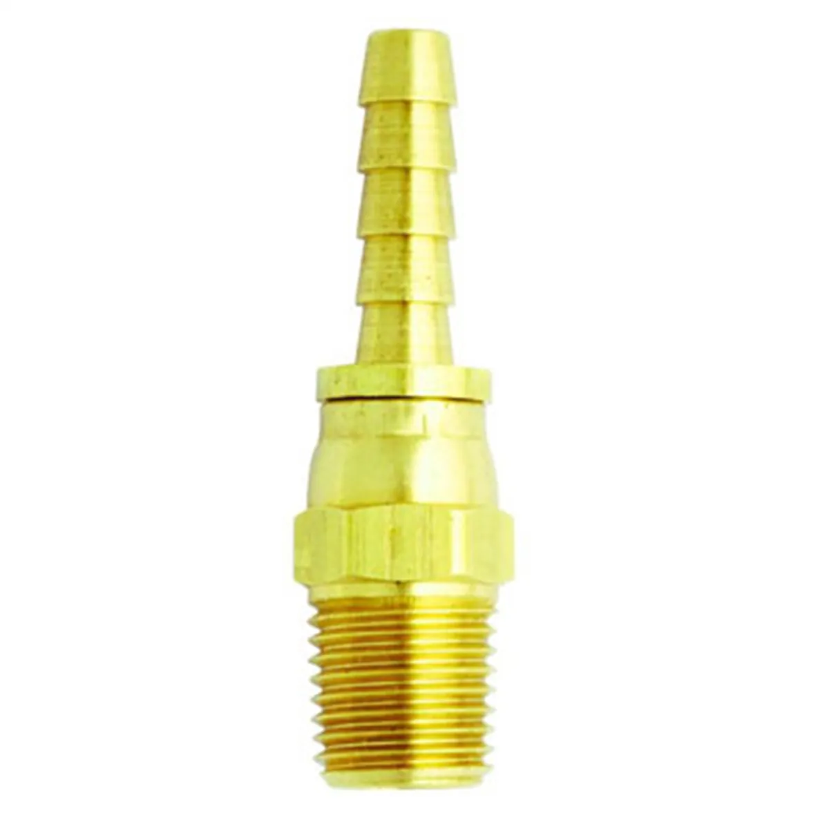 Milton Industries 1/4" M. End, 1/4" ID Hose - Full Swivel