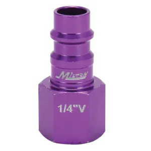 Milton Industries ColorFit HighFlowPRO Plugs, V-style Purple, 1/4" NPT Female