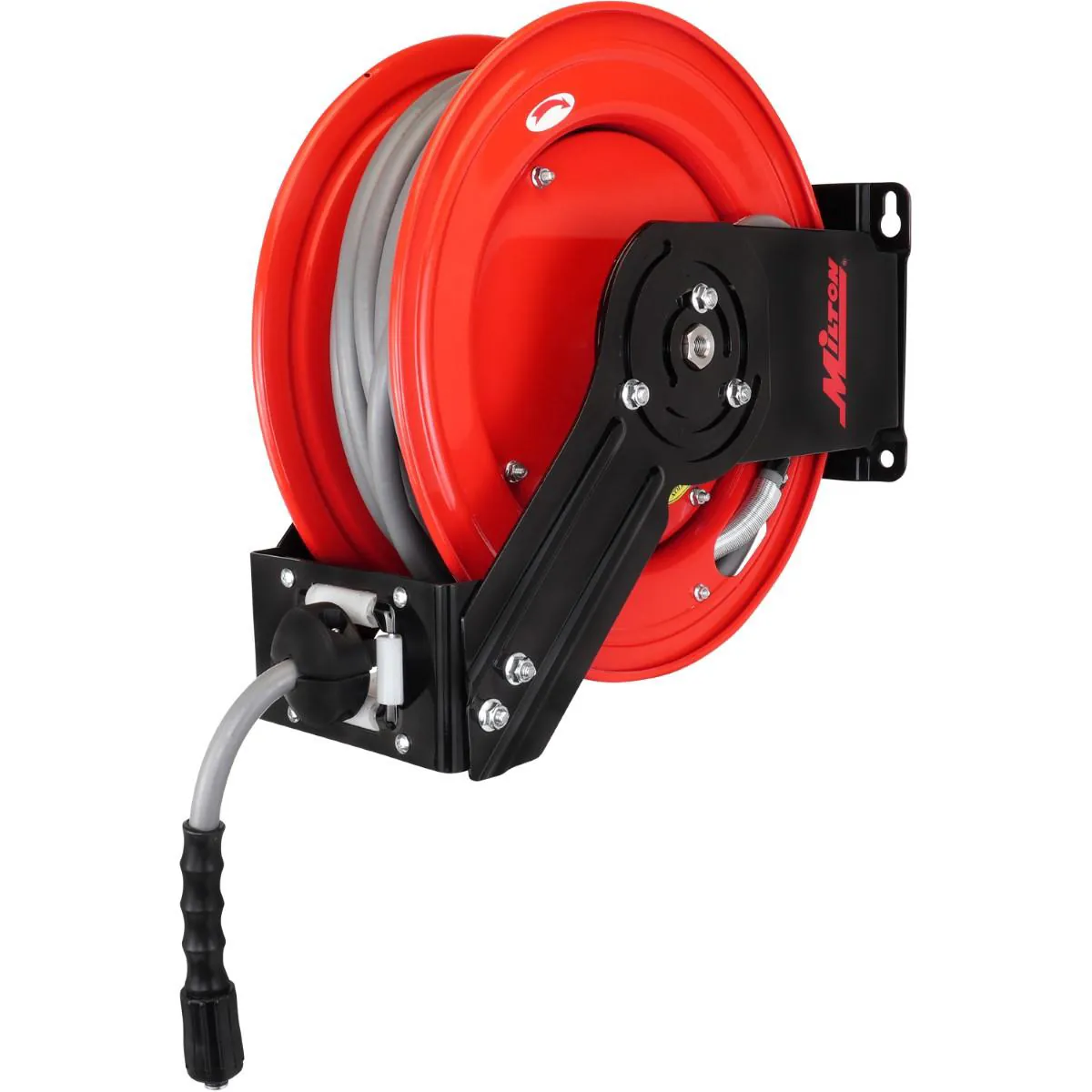 Milton 1/4-inch x 50-feet All-In-One Pressure Washer Hose Reel (poly braided hose)