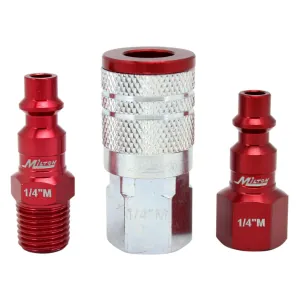 Milton Industries Kit, 3pc ColorFit M Style 1/4-inch