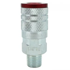 Milton Industries ColorFit Couplrs, M-style Red, 1/4" MNPT qty 5