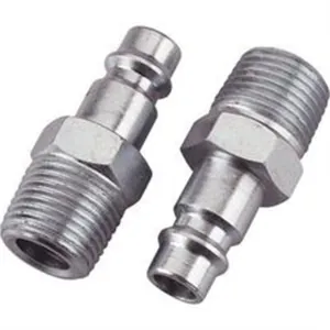 Milton Industries HI-Flo V-Style 1/4" MNPT Steel Plug 2/cd
