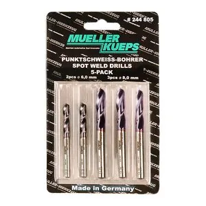 Mueller - Kueps 5-pack Spot Welding Drill bits