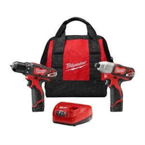 Milwaukee Tool M12 CORDLESS DRILL/DRIVER HEX IMP 2-PC (1) BATT KIT