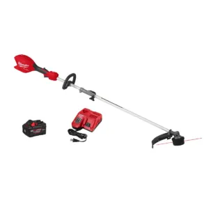 Milwaukee Tool M18 FUEL 18V 16 inch Brushless Cordless Battery Powered String Trimmer with QUIK-LOK Attachment Capability and 8.0 AH Battery