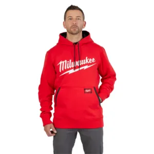 Milwaukee Tool Midweight Pullover Hoodie - Logo Red 2X