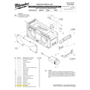 Milwaukee Tool AC Adapter for M18 Bluetooh Jobsite Radio MLW2952-20