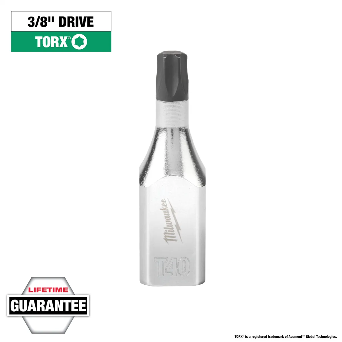 Milwaukee Tool 3/8" Drive T40 TORX Bit Socket