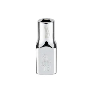 Milwaukee Tool 1/4" Drive 3/16" SAE 6-Point Socket with FOUR FLAT Sides, Vanadium Steel, Chrome
