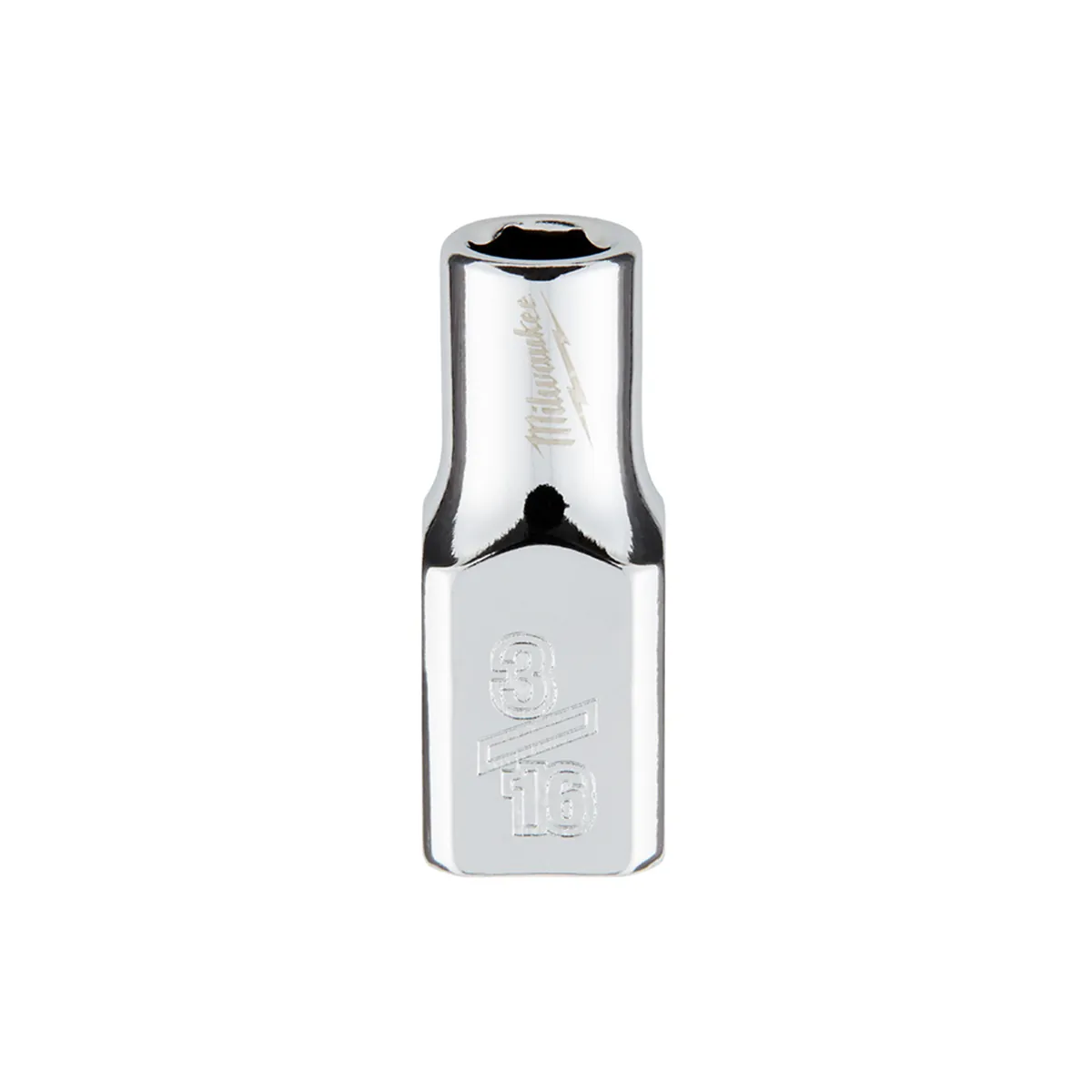 Milwaukee Tool 1/4" Drive 3/16" SAE 6-Point Socket with FOUR FLAT Sides, Vanadium Steel, Chrome