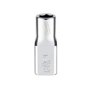 Milwaukee Tool 1/4" Drive 7/32" SAE 6-Point Socket with FOUR FLAT Sides, Vanadium Steel, Chrome