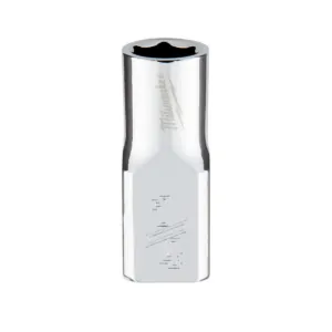 Milwaukee Tool 1/4" Drive 1/4" SAE 6-Point Socket with FOUR FLAT Sides, Vanadium Steel, Chrome