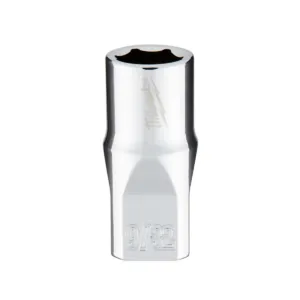 Milwaukee Tool 1/4" Drive 9/32" SAE 6-Point Socket with FOUR FLAT Sides, Vanadium Steel, Chrome