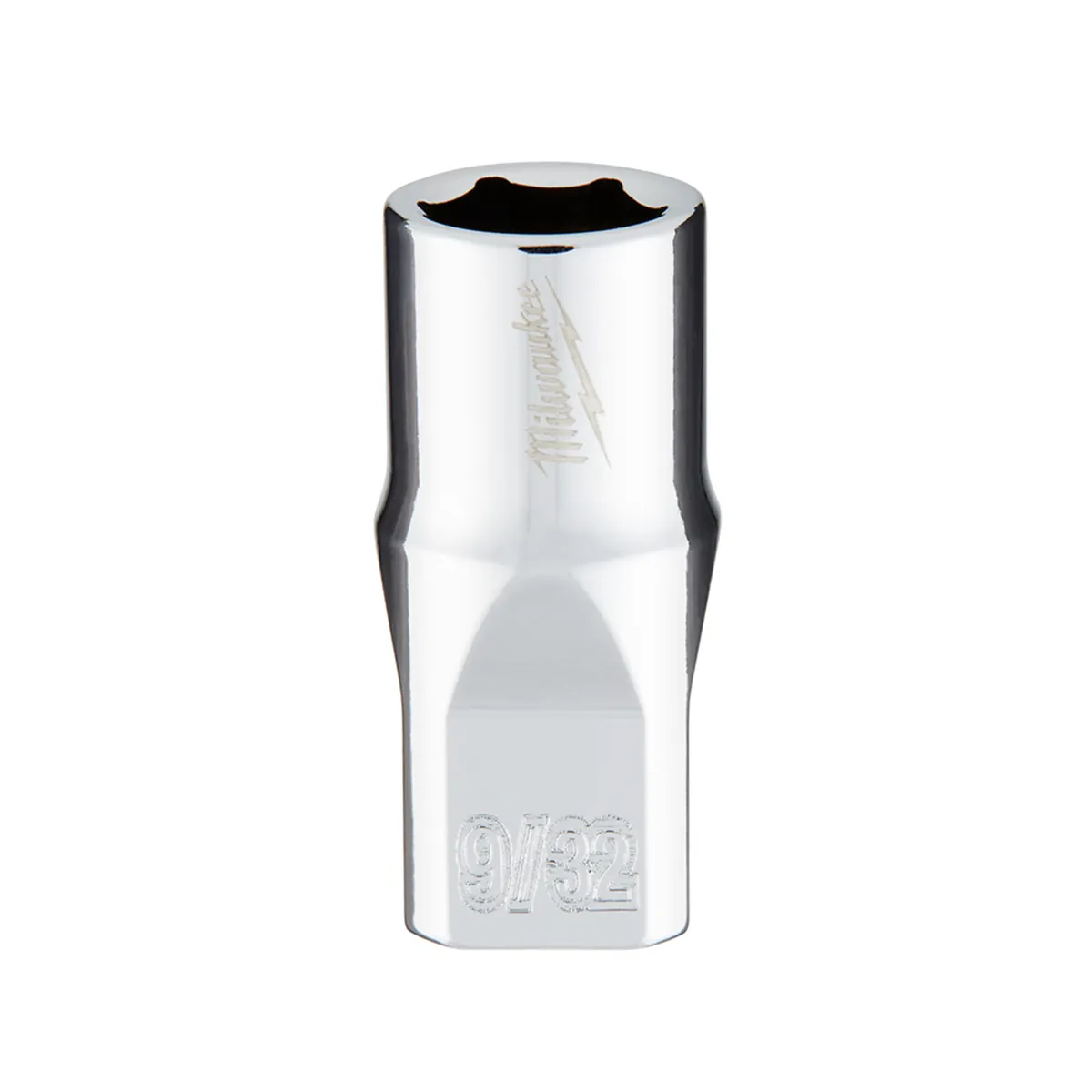 Milwaukee Tool 1/4" Drive 9/32" SAE 6-Point Socket with FOUR FLAT Sides, Vanadium Steel, Chrome