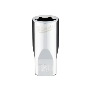Milwaukee Tool 1/4" Drive 5/16" SAE 6-Point Socket with FOUR FLAT Sides, Vanadium Steel, Chrome