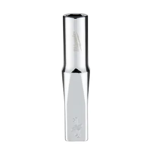 Milwaukee Tool 1/4" Drive 1/4" SAE 6-Point Deep Socket with FOUR FLAT Sides, Vanadium Steel, Chrome