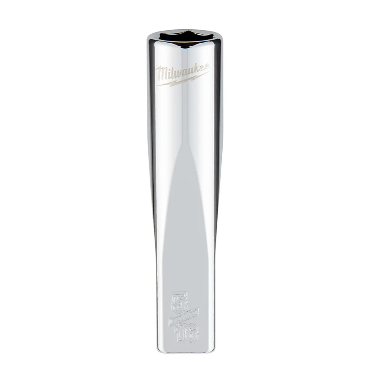 Milwaukee Tool 1/4" Drive 5/16" SAE 6-Point Deep Socket with FOUR FLAT Sides, Vanadium Steel, Chrome