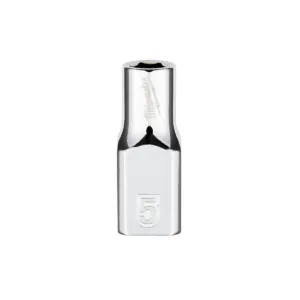 Milwaukee Tool Milwaukee Tool 1/4" Drive 5mm Metric Socket with FOUR FLAT Sides, 6-Point, Vanadium Steel, Chrome