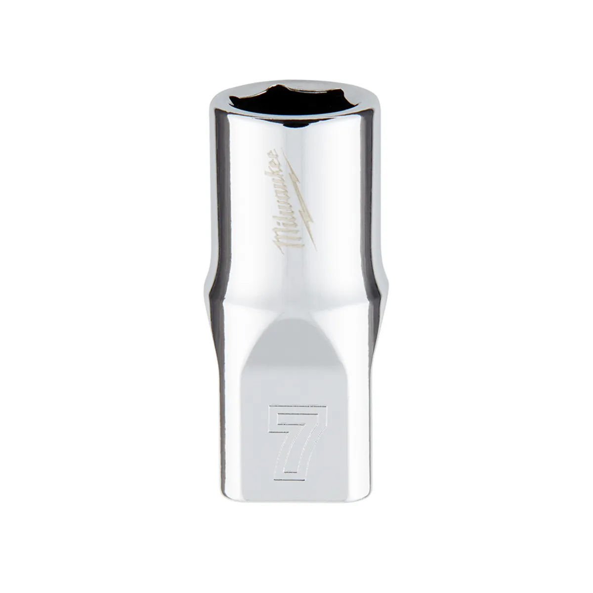 Milwaukee Tool Milwaukee Tool 1/4" Drive 7mm Metric Socket with FOUR FLAT Sides, 6-Point, Vanadium Steel, Chrome