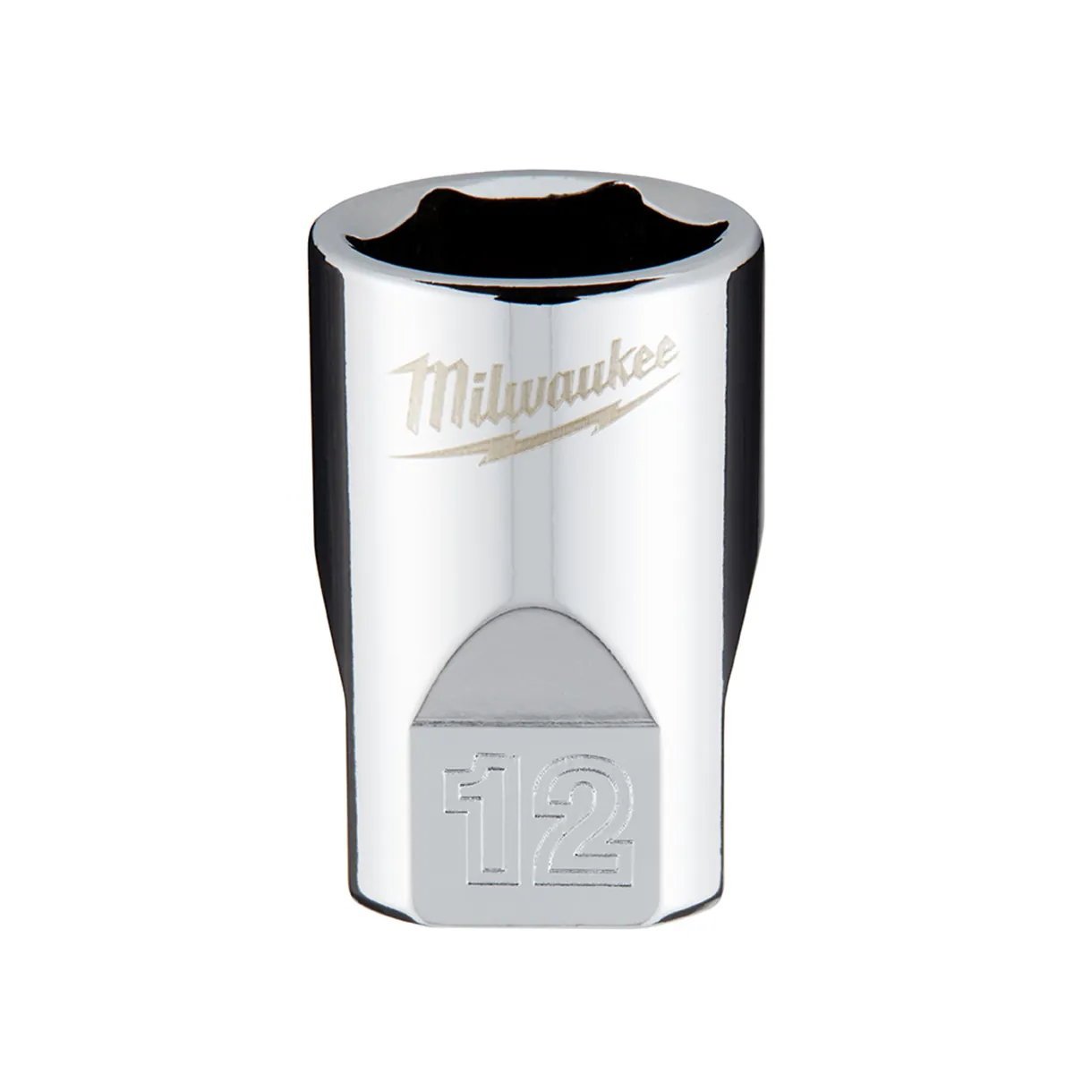 Milwaukee Tool Milwaukee Tool 1/4" Drive 12mm Metric Socket with FOUR FLAT Sides, 6-Point, Vanadium Steel, Chrome