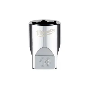 Milwaukee Tool Milwaukee Tool 1/4" Drive 13mm Metric Socket with FOUR FLAT Sides, 6-Point, Vanadium Steel, Chrome