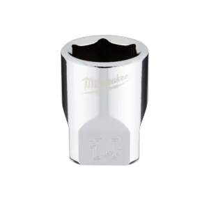 Milwaukee Tool Milwaukee Tool 1/4" Drive 14mm Metric Socket with FOUR FLAT Sides, 6-Point, Vanadium Steel, Chrome